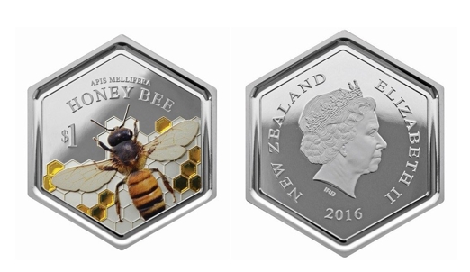 Новая Зеландия, медоносная пчела, выпуск монеты