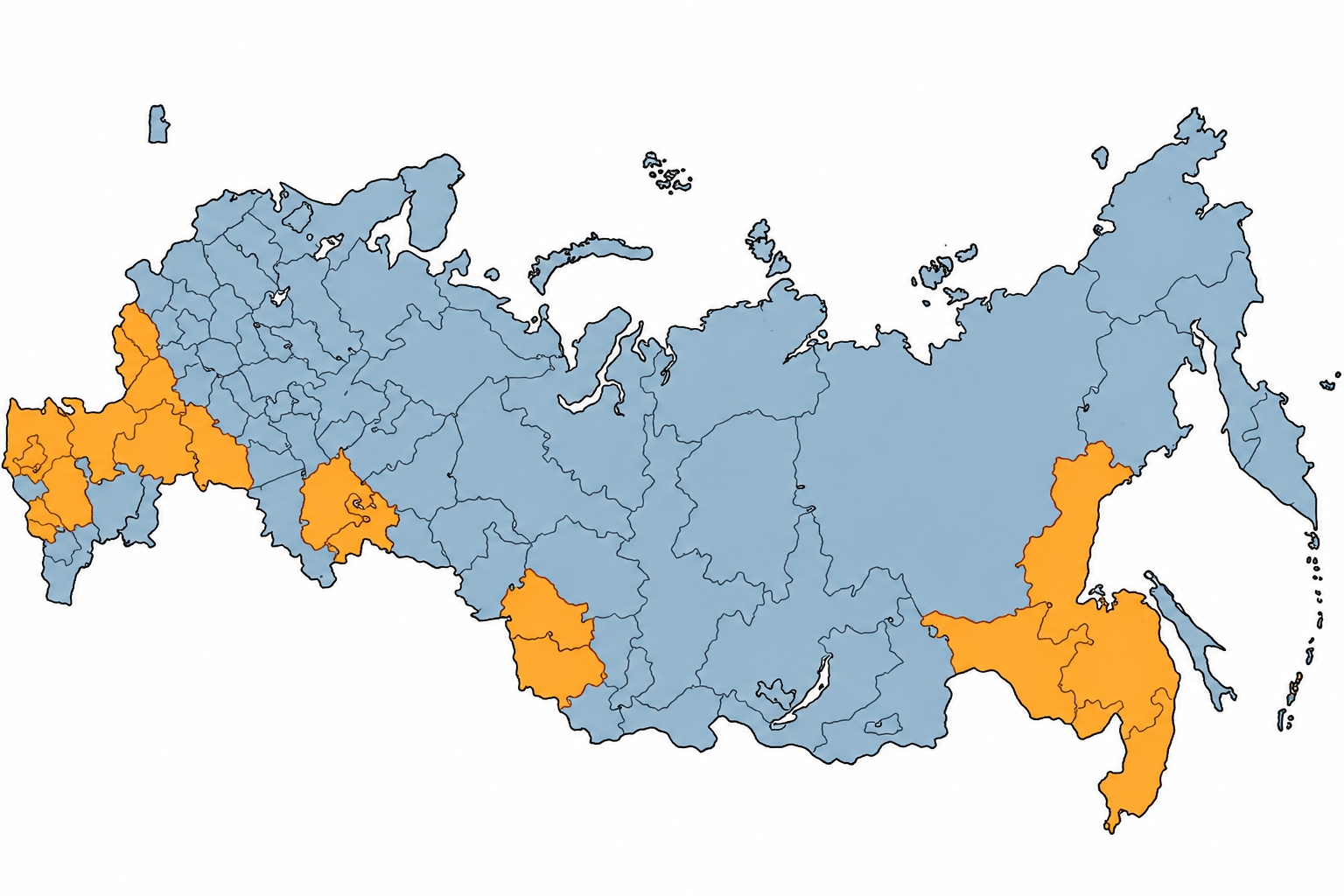 Основные регионы России, в которых возделывают сою