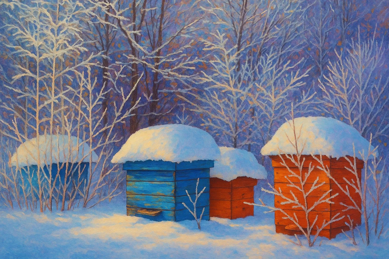 Зимние работы с семьями пчел на пасеке